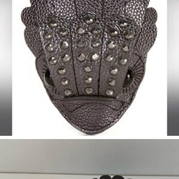 Kurt Geiger Gunmetal Leather coin purse/key fab - Picture 2 of 3